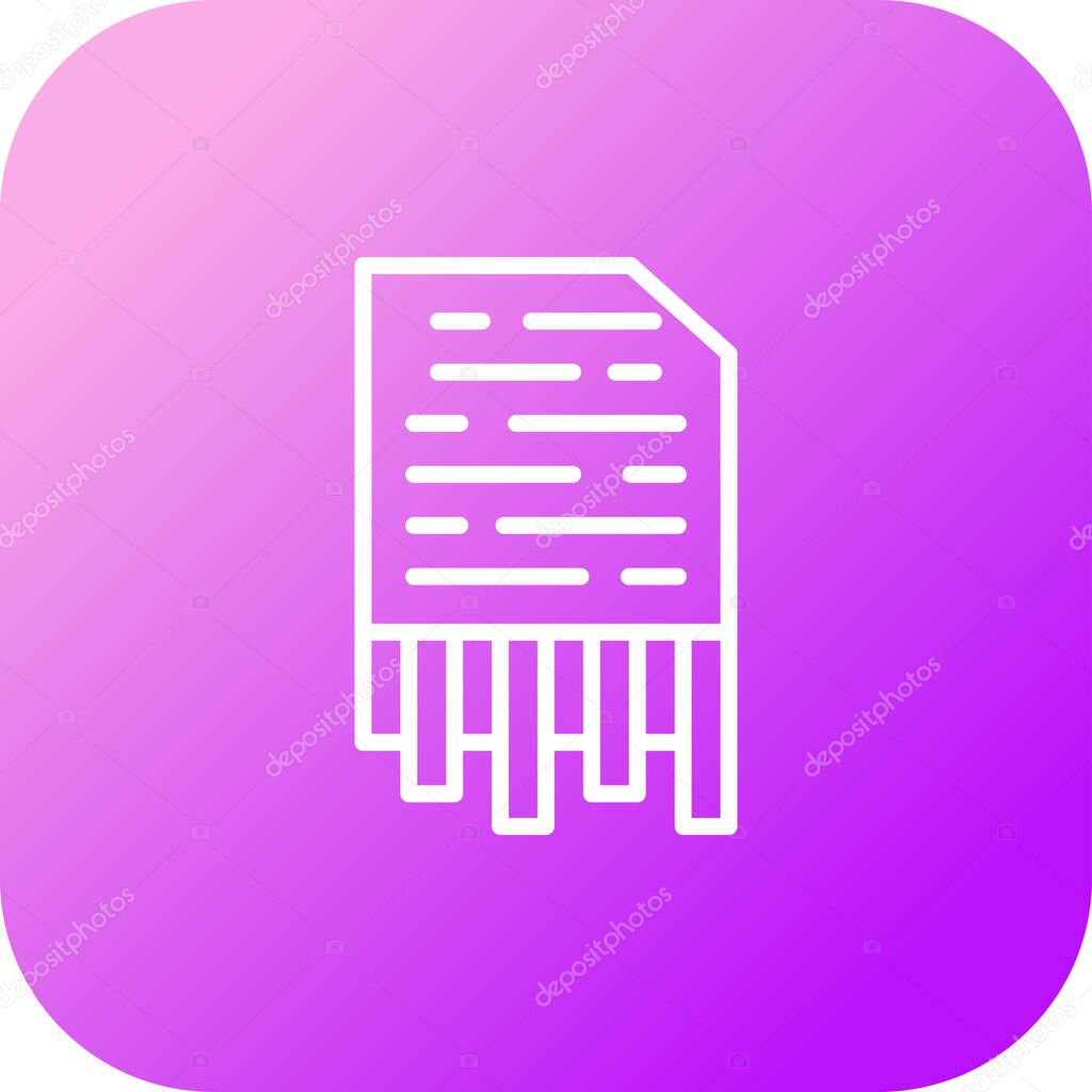 Shredding web icon, simple vector illustration
