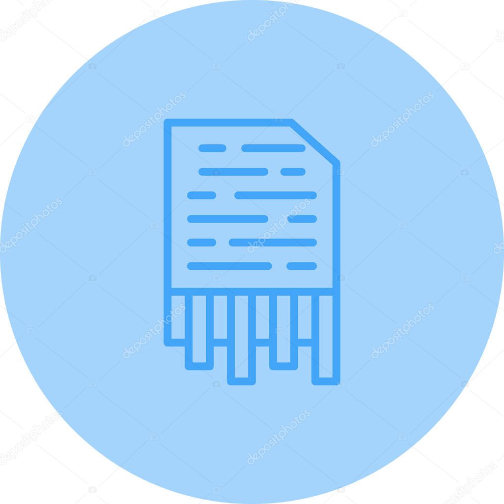 Shredding web icon, simple vector illustration