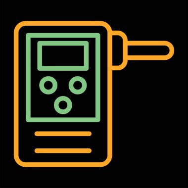 Breathalyzer web simgesinin vektör illüstrasyonu