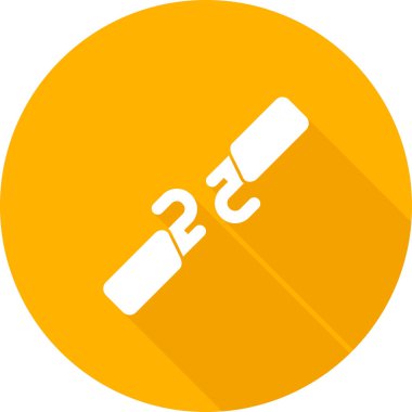 Kırık Kablo web simgesi, basit illüstrasyon 