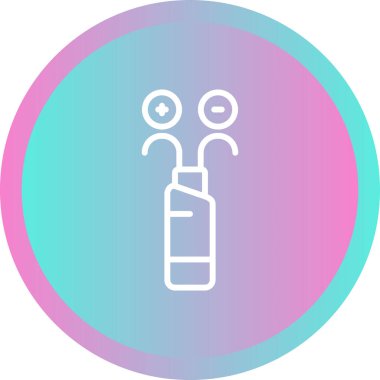 Kablo artı eksi farklı biçim simgesi kümesi