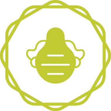 Toz maskesi simgesinin web illüstrasyonu