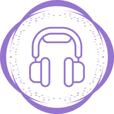 kulaklıklar web simgesi, vektör illüstrasyonu