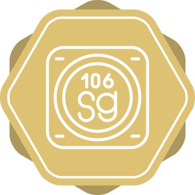 Kimyasal Element Web simgesi vektör çizimi