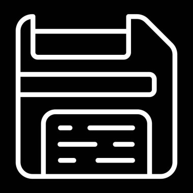 Beyaz arkaplanda izole edilmiş disket simgesi, vektör illüstrasyonu