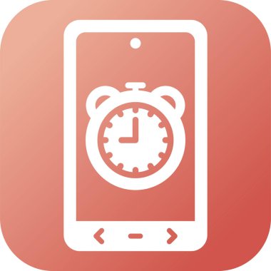 Alarm saat simgesine sahip akıllı telefon