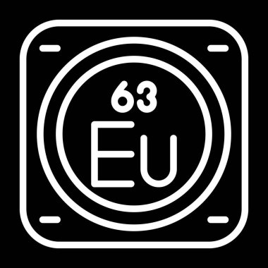 Kimyasal Element Web simgesi vektör çizimi