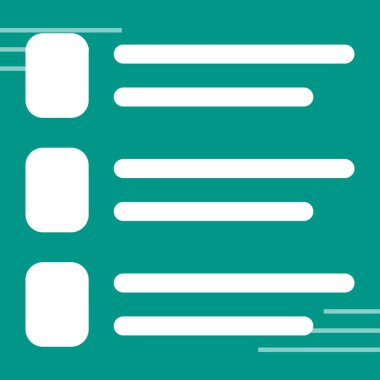 Kart İndeks simgesi, vektör illüstrasyonu 