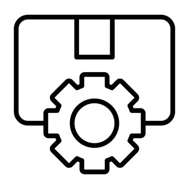 Paket teslim simgesi, vektör illüstrasyonu  