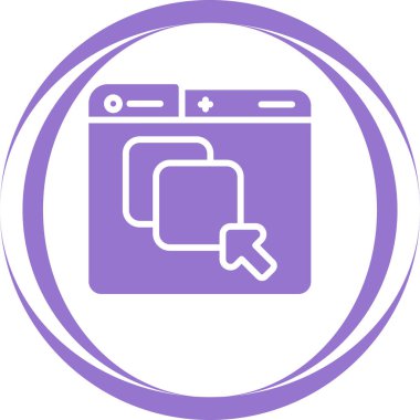 Grafik Tasarım Web simgesi vektör illüstrasyonu