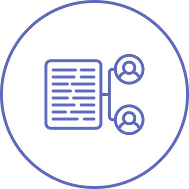 Belge İşbirliği simgesi, vektör illüstrasyonu basit tasarım