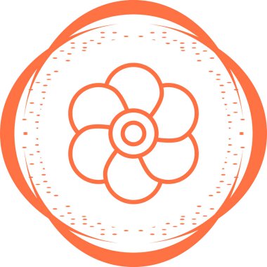 gelincik çiçek simgesi web basit illüstrasyon