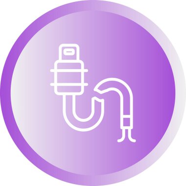 Kırık Kablo ağ simgesi, basit vektör illüstrasyonu