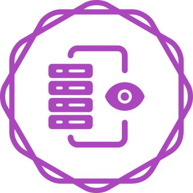 Sunucu İzleme Web simgesi, basit illüstrasyon