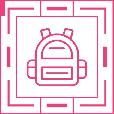 sırt çantası simgesi web basit illüstrasyon