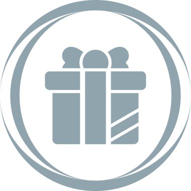 Hediye kutusu simgesi, hediye kutusu işareti, vektör illüstrasyonu 