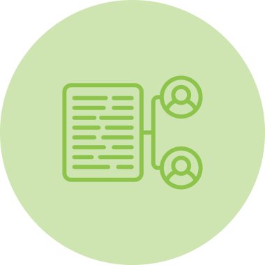 Belge İşbirliği simgesi, vektör illüstrasyonu basit tasarım