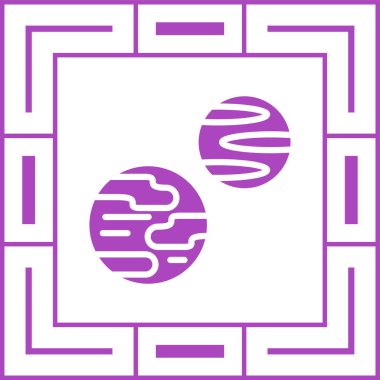 Gezegenlerin vektör illüstrasyonu web simgesi 