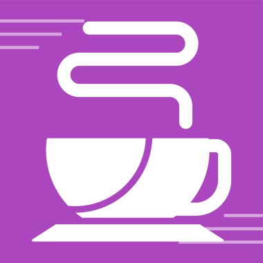 kahve fincanı web simgesi, basit vektör illüstrasyonu