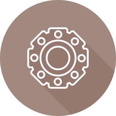 Nut Ayırılmış Simgesini Kilitle, Beyaz Arkaplanda Fındık Simgesini Vidala 