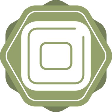 Kare Simgesini Durdur, vektör illüstrasyonu 