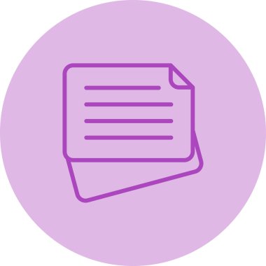 Yapışkan Not simgesi, vektör illüstrasyonu basit tasarım