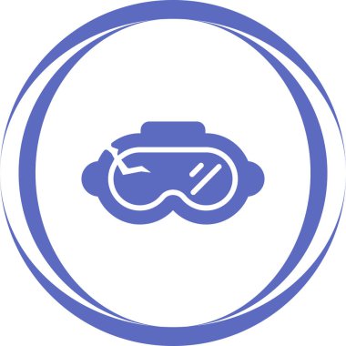 vr kulaklık simgesi, web basit illüstrasyon