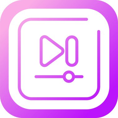 Video Sonraki Parça Kare simgesinin vektör illüstrasyonu