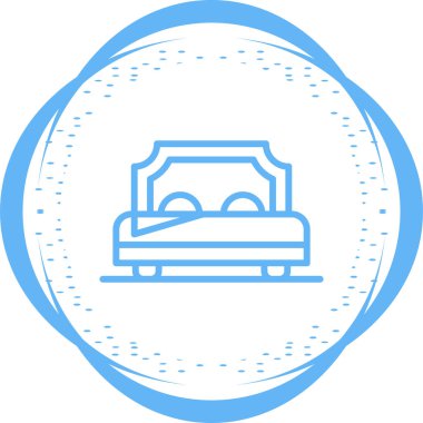 yatak ağı simgesi, basit vektör illüstrasyonu