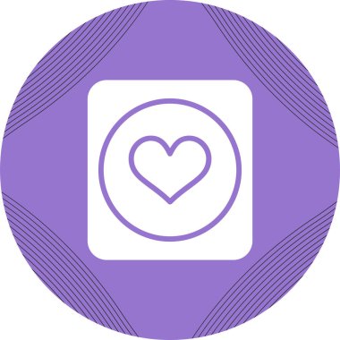 Kalp. Web simgesi basit illüstrasyon 