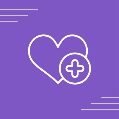 çapraz simge vektör illüstrasyonlu kalp 