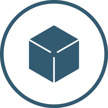 küp web simgesi vektör illüstrasyonu