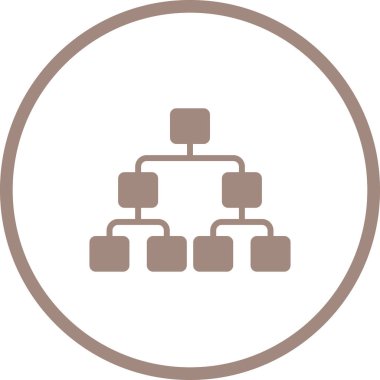 Karar ağaçları. Web simgesi basit illüstrasyon