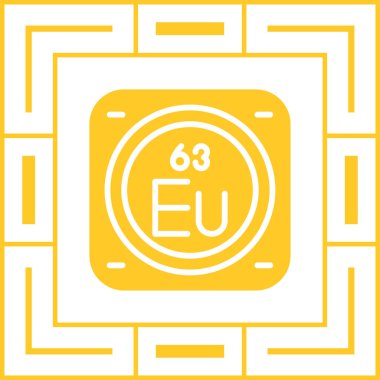 Kimyasal Element Web simgesi vektör çizimi