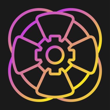 Yaşam Halkası. Web simgesi basit illüstrasyon