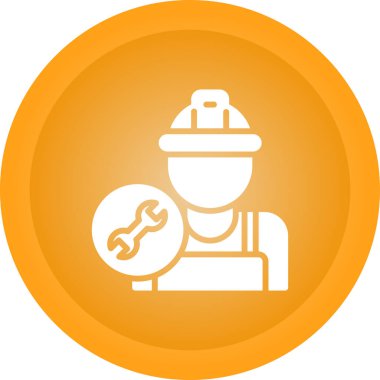 Tesisatçı. Web simgesi basit tasarım