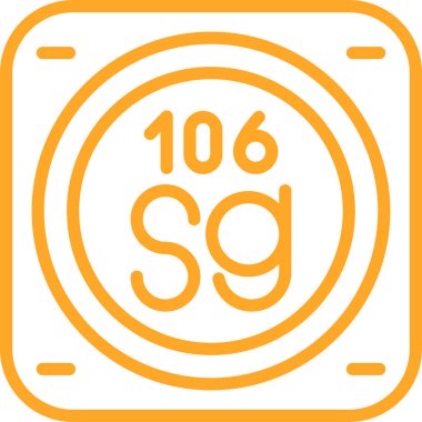 Kimyasal Element Web simgesi vektör çizimi