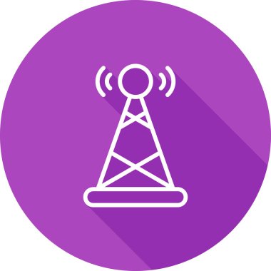 Bluetooth FM Verici. Web simgesi basit illüstrasyon