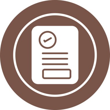 Belge Onayı simgesi, vektör illüstrasyonu 