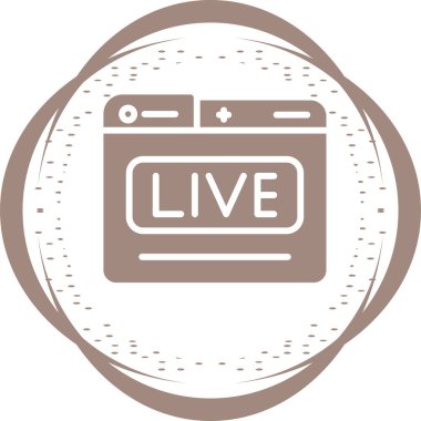 Live Stream modern simgesinin vektör illüstrasyonu