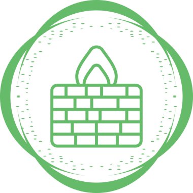 Firewall web simgesinin vektör illüstrasyonu      