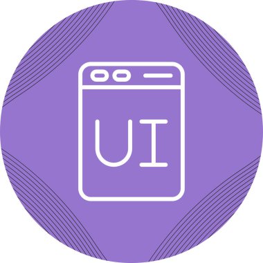Kullanıcı Arayüzü Tasarım simgesi, logo şablonu, vektör illüstrasyonu
