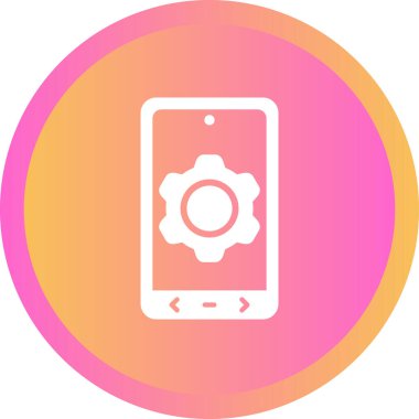 Simge, web düğmesi, basit vektör illüstrasyonu ayarlanıyor