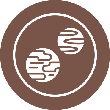 Gezegenlerin vektör illüstrasyonu web simgesi 