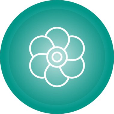 gelincik çiçek simgesi web basit illüstrasyon