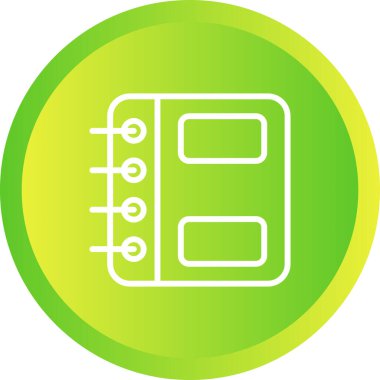 Spiral not defteri simgesi, vektör illüstrasyonu