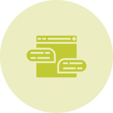 Konuşma baloncukları simgesi, sohbet işareti, ileti düğmesi, vektör illüstrasyonu