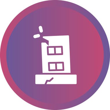 Tesis Hasar simgesi, vektör illüstrasyonu 