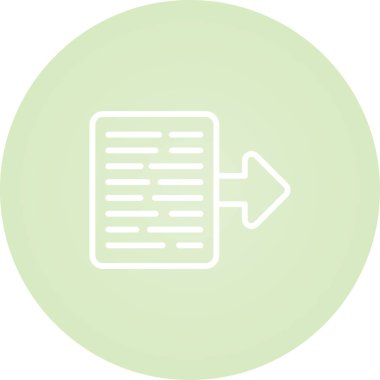 Belge Aktarma web simgesi, basit illüstrasyon 