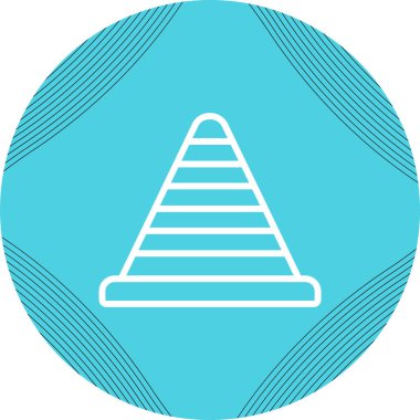 trafik koni simgesi, vektör çizim